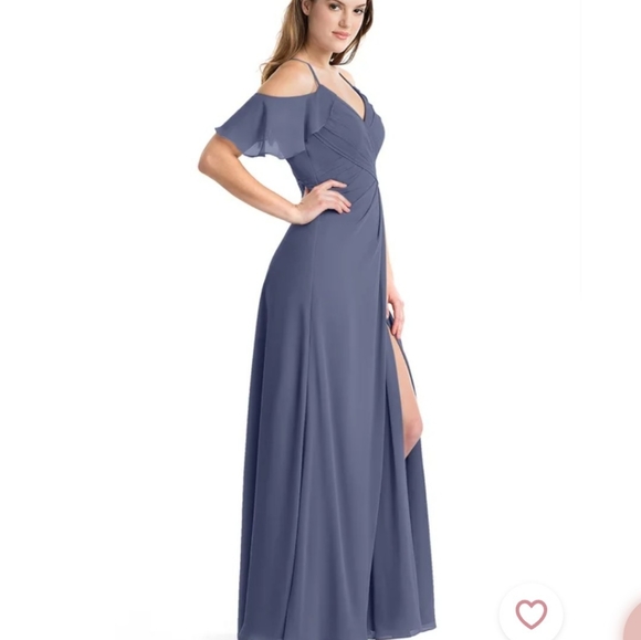 Azazie Dakota Bridesmaid Dress Stormy - Picture 3 of 6